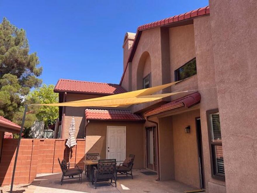 Discover this beautiful, original-owner townhome in unbeatable St. George location! Excellent condition with abundant natural light and high vaulted ceilings.  Enjoy exceptional outdoor living with a one of a kind huge private patio - perfect for relaxing and entertaining!  The location provides quick access to I-15 and everything St George has to offer placing you just moments to shopping, dining, IHC Regional Hospital and more.  Don't miss this opportunity!