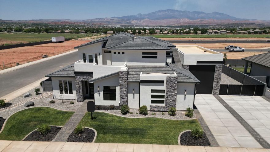 This beautiful home is situated on the east side of town and boasts features such as LVP (luxury vinyl plank) flooring, quartz countertops, and under-mount sinks with soft-close drawers and cabinets. It includes a smart home kit, a Wi-Fi router, a programmable thermostat, and a keyless front door lock. The garage features an epoxy-coated floor and accommodates a 44-foot RV garage. Additionally, there is a 20-foot side parking space and a 28-foot backyard. The home is also plumbed for a future pool.