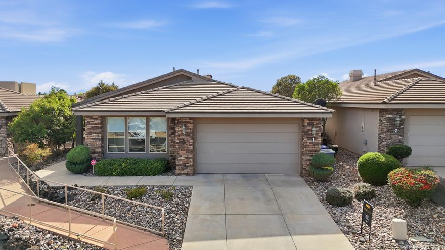 Discover unbeatable golf course living at Black Rock @ Sunbrook! This single-level home offers panoramic fairway and mountain views that define the St. George lifestyle. Enjoy an open, light-filled layout with 3 bedrooms, 3 baths, and a spacious primary suite featuring a separate shower and garden tub. Looking for a mother-in-law suite? You've found what you are looking for her. Separate entrance and private bathroom, you wont be disappointed. Located within the gated community of Wailea Falls, offering pool amenities, yard maintenance and more.  This home delivers comfort, convenience, and value rarely found on the golf course. Professional photos, layout, and drone images coming Friday, easy to show, don't miss this one!