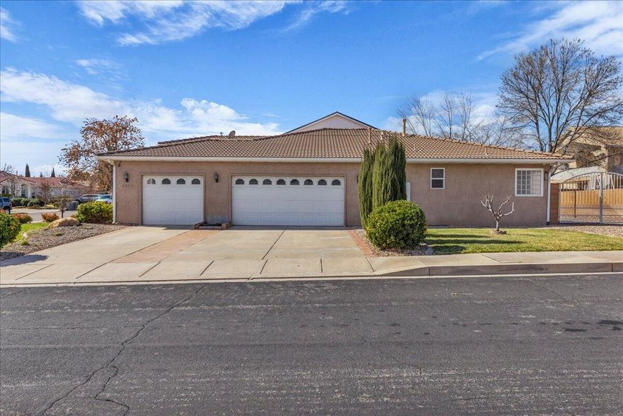 Great starter or investment home, located close to shopping, entertainment, schools & I15. Open floor plan w/walk-in closets, large covered patio & private backyard, 3 car garage+RV parking, and NO HOA.
