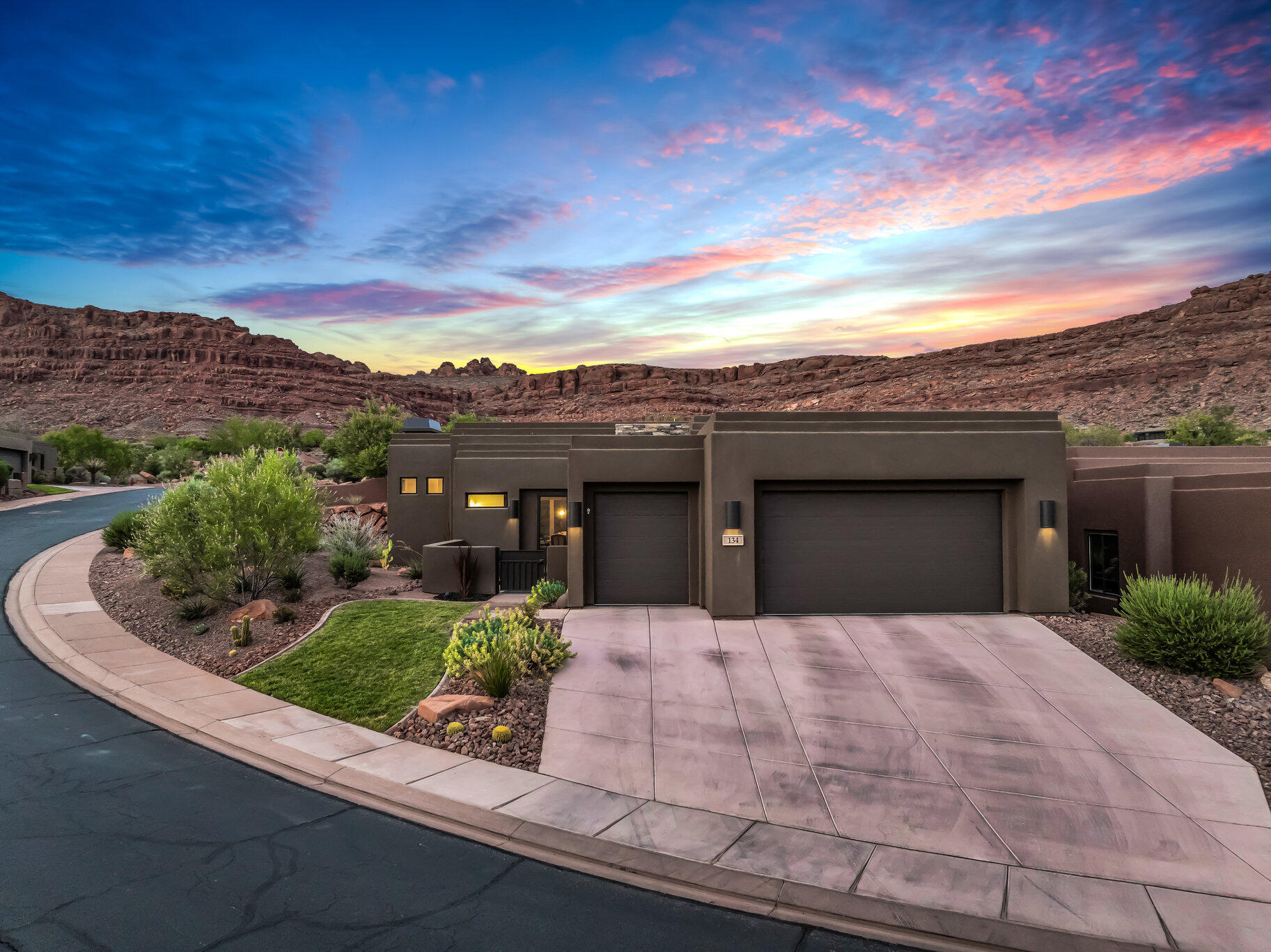 Welcome to this radiant gem situated on an private corner lot within the Entrada Golf Course Community.

Upon entering this property, you'll be greeted by 2,038 square feet of updated living space including 3 well-appointed bedrooms and 3.5 bathrooms, each designed with comfort and functionality in mind.

This residence exudes a unique appeal with its stylish interior design. The open-concept design allows for seamless movement between spaces and creates an inviting atmosphere for entertaining.

The location of this property offers breathtaking views and endless outdoor activities. Within walking distance to Black Desert Resort or a quick bike ride to Snow Canyon State Park! Whether you're seeking tranquility amidst the red rocks or looking forward to embracing an active lifestyle in a vibrant community - this property is ready for you!