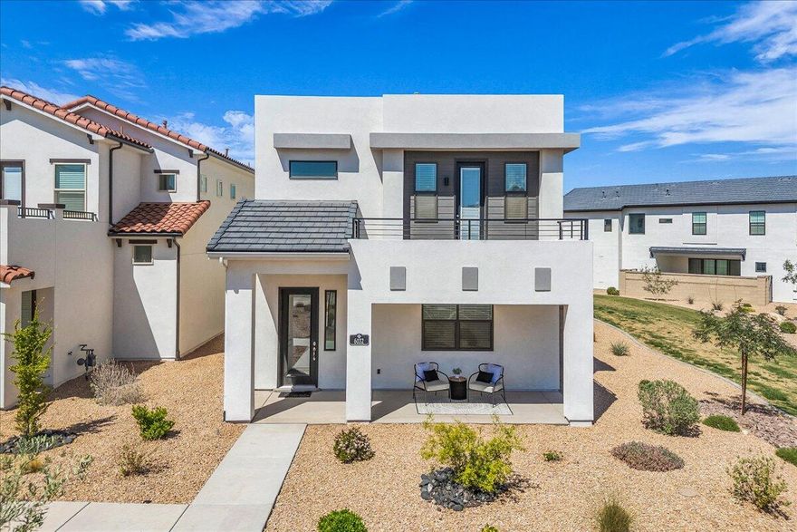 Check out this move-in-ready Desert Color home in Sage Haven! The location is ideal with no sideyard neighbors, open park space, extra driveway parking, and added guest parking! 

The Desert Modern elevation, 4 bedroom layout with upstairs loft, 2.5 bathrooms, and oversized 2 car garage make this 2500+ square foot home the perfect place for a primary or secondary residence. 

Features include 9' ceilings throughout, 2×6 exterior construction, high efficiency windows, quartz counters, GE stainless appliances, 2'' blinds, ceiling fans, pre wire for sound, epoxy garage floors and built in shelving, water softener, fridge, washer & dryer, primary bedroom balcony, covered patio and an inviting front porch. Amenities include 2.5 Acre Lagoon, Pool & Hot Tub, pickelball, parks, & trails!