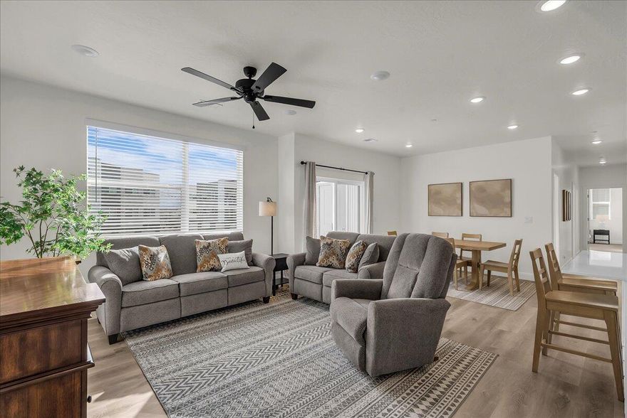 Beautiful 3 bed, 2 bath second-story condo in Desert Color that comes fully furnished and barely lived in. This newer build feels fresh and move-in ready, whether you're looking for a primary home, second home, or a place to escape to St. George. Enjoy easy, low-maintenance living in one of the area's most popular communities with incredible amenities and that full-time vacation feel. {Buyer to verify all}