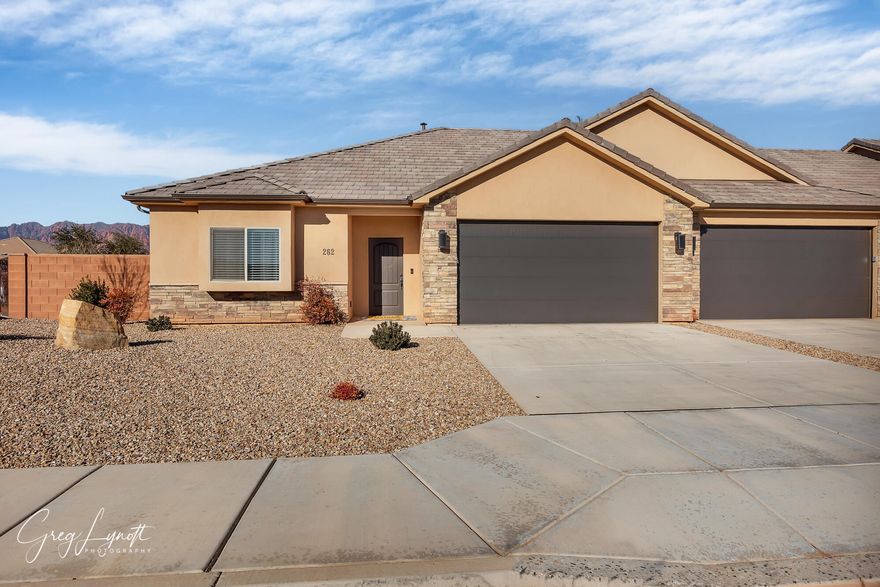 Gorgeous single level, 3 bedroom, 2 bathroom home with beautiful interior features. Premium tile floors, modern finishes throughout the entire home, flawless quartz countertops, matching stainless steel appliances, and a beautiful gas fireplace in the heart of the home. Exterior has a stunning view of the Red Mountains as well as room for RV parking.

OFFERS DUE BY 5:00PM 1/23/22