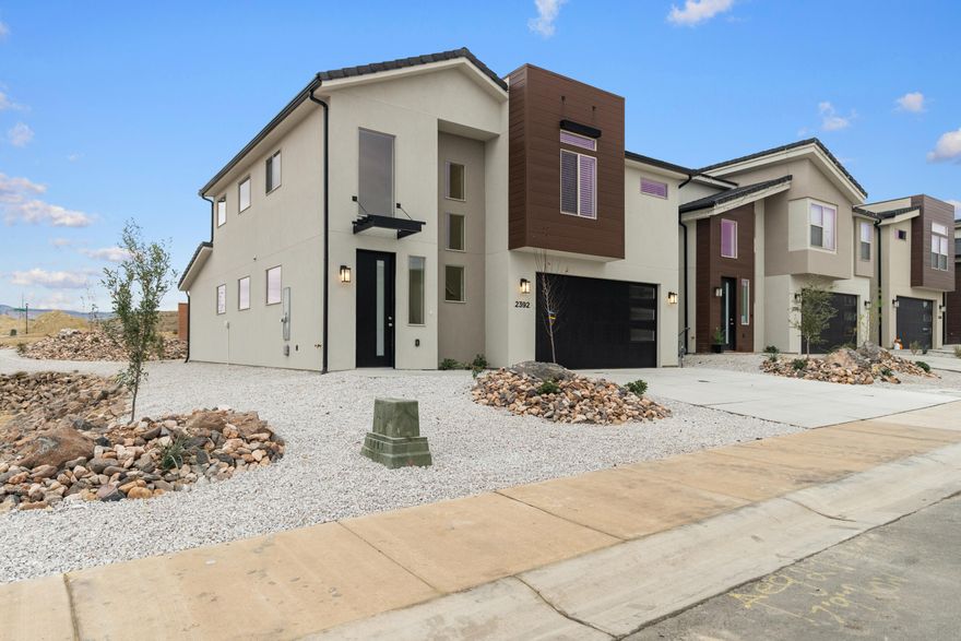 Modern 4-bedroom, 2.5-bath home with a 3-car garage in the brand-new Southern View community! Features include EVP flooring in the kitchen, dining, entry, gathering room, and bathrooms, upgraded carpet in bedrooms, quartz countertops throughout, stainless steel gas appliances, a stylish kitchen backsplash, and painted cabinets. Enjoy a large concrete patio and nearby community amenities. Ask about available lender incentives! Buyer and agent to verify all information. NOTE: Interior and exterior finishes are predetermined and may change. Photos are examples of the finishes are also subject to change.