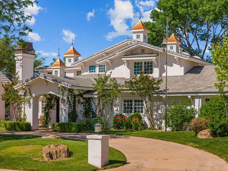 Discover this rare 2.5 acre charming estate nestled along the river, offering horse property potential with income-generating opportunities! This remarkable home offers beautiful living spaces inside & out. Property Highlights:
Updated Kitchen with Subzero & Wolf appliances.
Four Separate Buildings: Versatile spaces for guests, hobbies, or rental income.
Expansive Backyard: Perfect for horse boarding, weddings, receptions, and more!
Heated Swimming Pool with Waterfall: A luxurious retreat right in your backyard.
5-Car Garage: Ample space for vehicles and storage.
ADU or pool house: Ideal for guests or rental opportunities. Built-In Playhouse: Fun and creativity for children. This is truly a once-in-a-lifetime opportunity to own a property that combines luxury, functionality, and income potential. Don't miss out--make an offer today and start your new chapter in this extraordinary home! Affordable utilities on Dixie Power, includes 2 Bloomington water shares, stubbed on lot for public sewer, currently using Septic. Home is plumbed for gas appliances but currently using all electric.  Plans available for the back unit to add a bathroom. Buyer to verify all