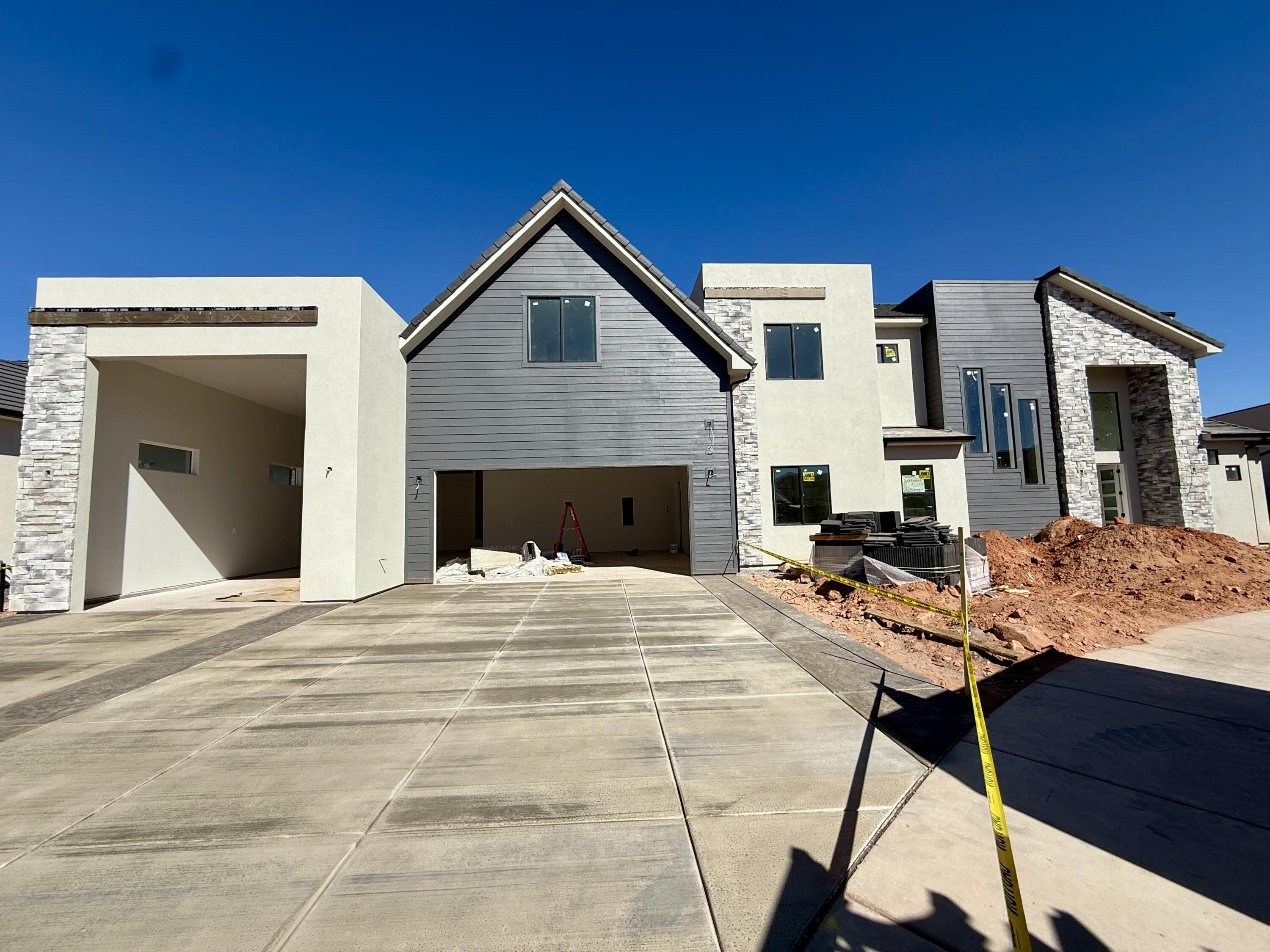 This home was designed for this curved lot at the end of the cul-de-sac. This home features LVP flooring, quartz counters & undermount sinks with soft close drawers and cupboards. Smart home kit, a WIFI router, a programmable thermostat, and a keyless front door lock is included. Casita has entry to the front and backyard. A 47' RV garage with a 20' fully landscaped backyard.