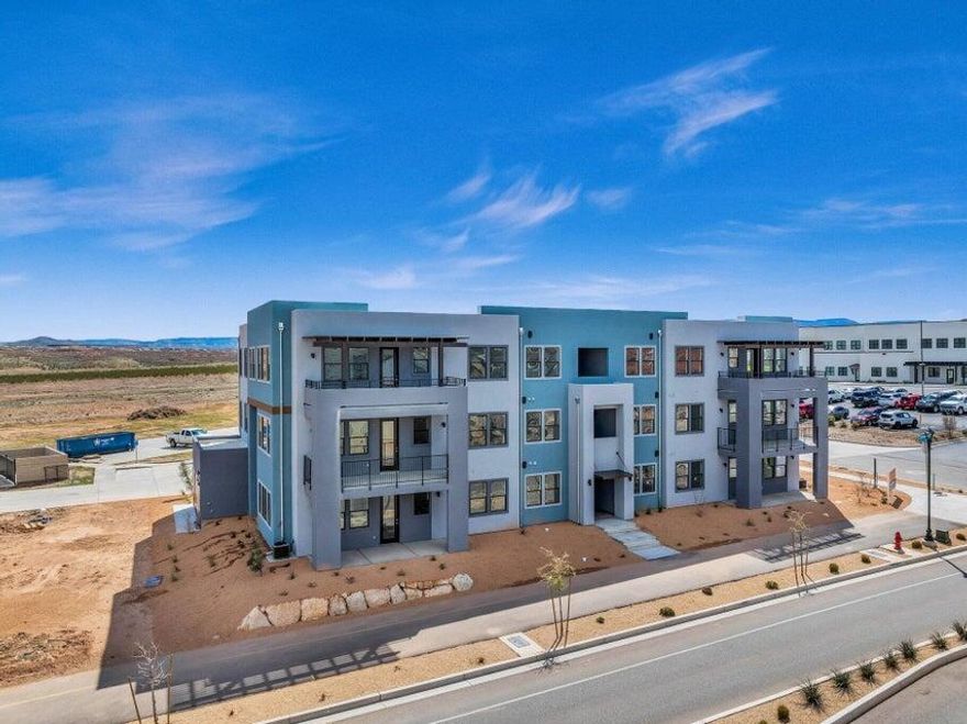 Brand new condo! Experience the joy of living in Desert Color! Open floor plan and lots of windows make it light and bright! The master bedroom suite has a private en suite bathroom and walk in closet. Nestled in the heart of Desert Color, walking distance to all amenities. Not nightly rental approved. Enjoy the 2.5 acre lagoon, resort pools & hot tubs, pickle ball courts, parks/playgrounds, golf cart friendly community, & walking trails! Not just a home, It's a lifestyle!    
Directions From Lagoon Prkway go left on Carnelian. Watch for the blue condos on the left, next to the school.