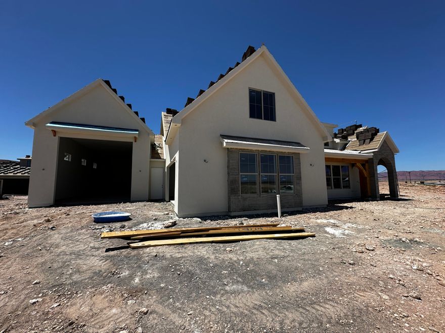 New Custom LUXURY Home with a POOL and  50' RV GARAGE, 20' WIDE & 14' DOOR. Quality 2x6 construction, vaulted ceilings, fireplace, Hardwood flooring, quartz countertops, 48 in range and panel ready appliances. Functional layout with Jack and Jill bathroom upstairs. The oversized garage includes a dedicated workshop space and plumbing for a mini split system for climate control RV garage and workshop. Outstanding features are tankless water heater. POOL is 18'x36',7' deep, shamu shelf, 4 color LED light, spa 7'x7' and pool cover included.