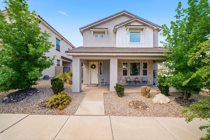 This lightly lived-in second home offers a like-new feel! Situated on a desirable corner lot with no neighbors directly next to the yard space, ensuring added privacy. Flexible floor plan features an upstairs loft, creating multiple living spaces for relaxing or entertaining. Spacious 3-car garage provides ample storage. Enjoy full access to Desert Color amenities including the lagoon, heated pools, pickleball courts, parks, and more. Sellers are open to including select furnishings with a strong offer.