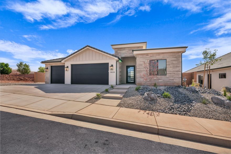 Are you looking for a new home in the beautiful city of Washington? Here it is! This home is on an elevated lot and custom designed with 4 bedrooms, 2 bathrooms,
beautiful counter tops, walk in closets, and a covered patio. Close to shopping and St George. Seller(s) to contribute up to 5K towards Buyer(s) closing costs.