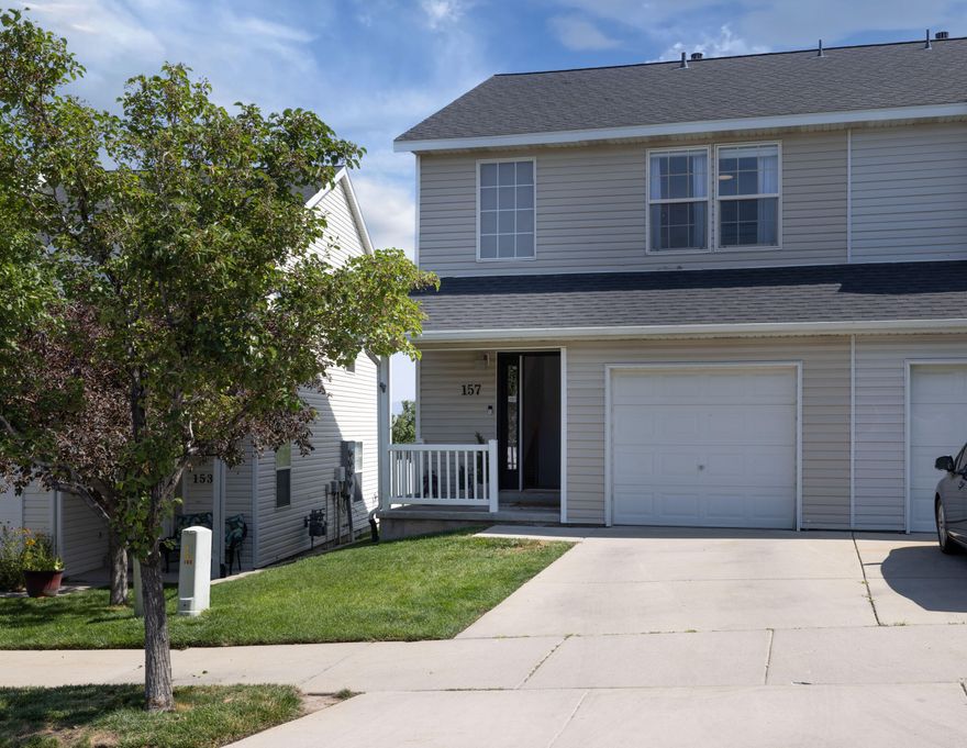 Stunning and upgraded New York Style townhome in the centrally located Draper neighborhood of The Fields @ Draper. Right across from the playground and with beautiful mountain views. This showpiece boasts a fabulous, huge Primary Suite with real hardwood flooring. The loft was converted to a 2nd bedroom, and seller currently using as an office. Welcoming wood floor foyer leads to greatroom, and an under stairs pet/play/den area. Granite countertops and stainless steel appliances in updated kitchen with dining space and sliding glass door leading to a fully vinyl-fenced backyard with a patio and turf. Furniture package available.