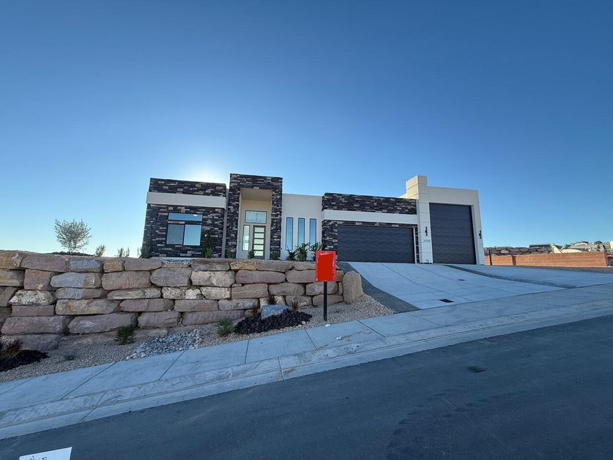 COMPLETED NEW CONSTRUCTION!
The Cascata at Divario neighborhood is bordered on one side by BLM land: The neighborhood has access to 30 miles of trail systems. This is single level living at its best, and there are upgrades throughout: Gorgeous views of Pine mountain from the great room, beautiful painted cabinets with a warm knotty alder island, dazzling white quartz countertops with gentle grey veining, and upscale GE CAFE appliances in the kitchen. Wired For surround sound in the great room and the 34' 10''  RV garage has an epoxy floor.   This home has 3 full baths, and the owner's suite is spacious and elegant with TWO walk-in closets. Located just minutes from downtown, the freeway, Snow Canyon, and Tuacahn Amphitheater.