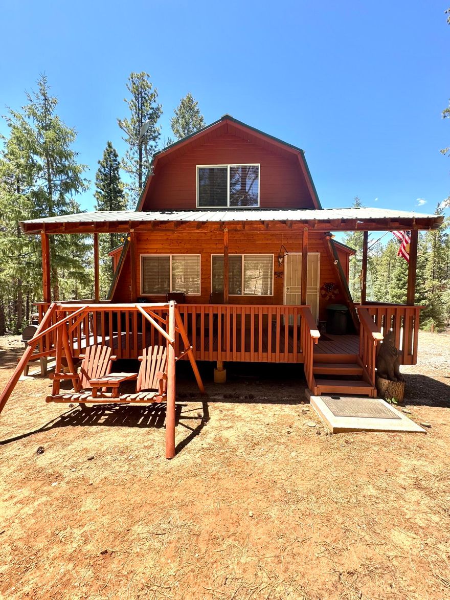 Experience the ultimate mountain retreat with this rare opportunity—two charming cabins on one property in the heart of Swains Creek! Whether you're looking for a private family getaway or a place to entertain a crowd, this property delivers versatility and comfort year-round. Main Cabin Highlights: Spacious open-concept living area with a welcoming patio—perfect for gatherings or relaxing in the fresh mountain air. Convenient main-level bedroom and bathroom, plus two large upstairs rooms that can easily accommodate extra beds, and a half bath for guests. Handy walk-in pantry and reliable cell service for peace of mind.  Second Cabin Features: Stunning open floor plan ideal for a game room, dining hall, or group hangout—complete with the original Las Vegas poker table! Main-level bathroom, two oversized windows with beautiful views, and a massive loft that has two queen beds and two full beds.

The basement garage offers secure storage for your toys, gear, or projects.

Outdoor & Location Perks:

A beautiful deck connects both cabins, creating a seamless space for entertaining.

Nestled near Swains Creek's fishing pond, with year-round access and a top-notch fire station nearby.

Direct access to BLM landenjoy privacy with no rear neighbors and endless adventure right outside your door.

Gather around the fire pit for marshmallow roasting under the stars.

Don't let this unique dual-cabin property slip awayperfect for adventure seekers, families, and anyone craving space, privacy, and fun in the mountains!