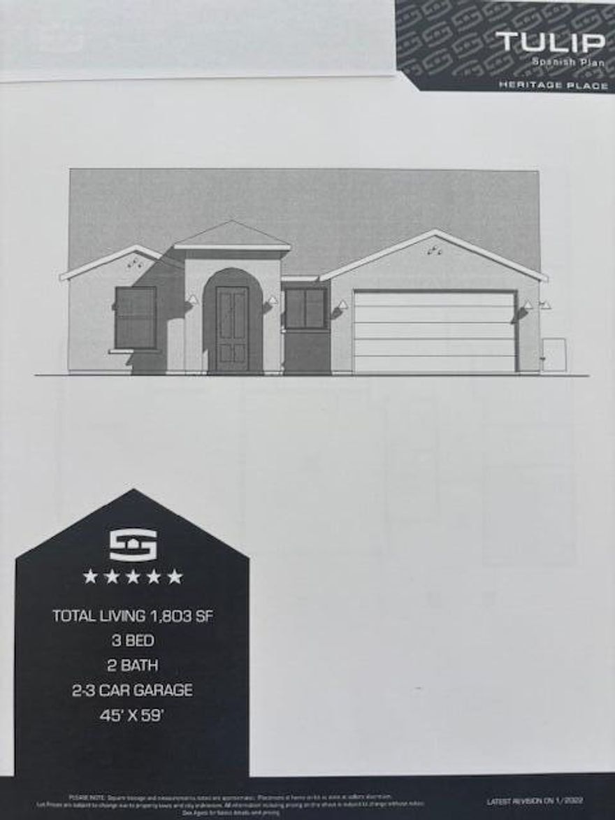 Welcome to Sullivan Homes community Heritage Place!  This popular plan the TULIP is TO BE BUILT.  It is such a great floor plan with a spacious gathering area for family and friends in the Kitchen - Great Room space.  The laundry room is up front and has a window with cabinets and counter space.  Fridge included, you can select our Just Right Features for your home or meet with our selections coordinator and choose your own colors and finishes that would be added to the purchase price!    Close to shopping and trails, yet you have that tucked away feeling!  Community pool ready in just a few weeks!!!  Come check us out!  Buyer to verify all. . .