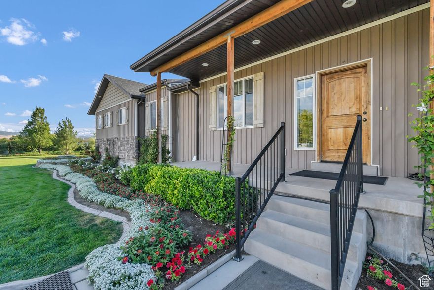 Welcome to an extraordinary estate in the heart of Monroe, Utah! This immaculate 3,990 sq. ft. home sits on just over 5 pristine acres, offering both luxurious living and the perfect touch of country charm. Surrounded by breathtaking mountain views, this property is truly one of a kind. Step inside to an open-concept floor plan where the kitchen and living room come together beautifully-featuring custom cabinetry, double ovens, an oversized island, and a gorgeous gas fireplace as the centerpiece of the space. The home offers 8 spacious bedrooms and 4 bathrooms. Step out onto the private back patio and take in views that will take your breath away.
The partially finished basement with a separate exterior entrance allows you to customize the space to fit your needs-whether it's a game room, gym, home theater, or additional bedrooms.
Outside, the property shines with a meticulously landscaped yard, vibrant flower beds, and a secluded setting surrounded by mature trees. For gardening and homesteading enthusiasts, you'll love the vegetable garden, berry patch, herb garden, two greenhouses, and 18 thriving fruit trees. The property comes with 3 Shares of Irrigation. The land is also equipped with 2 large heavy duty pipe corrals, perfect for equestrian use or hobby farming.
An oversized three-car garage offers plenty of space for vehicles, tools, and recreational gear-providing both function and flexibility for your lifestyle. The land has plenty of space to park an RV with an RV hookup. Additional features include a wood-burning stove, ample storage, and plenty of room to roam, relax, and enjoy the beauty of nature.
Located Centrally in Sevier County, this property offers more than just a beautiful home-it's a gateway to endless outdoor adventure. With easy access to world-class hiking, biking, and ATV trails, you'll enjoy year-round recreation right at your doorstep.