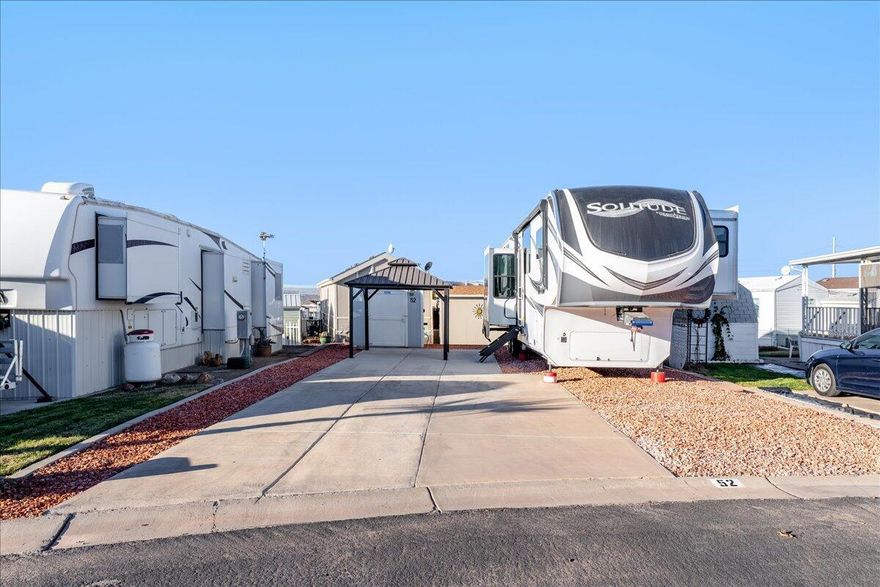 Improved lot in the 55+ community of Cherokee Springs ready to go. Lot includes full concrete pad and decorative gravel with gazebo and attached insulated shed with electric washer/dryer, water heater and sink connected to the sewer drain. The Luxurious 2022 Grand Design Solitude Model 390RK is also for sale for an additional $70,000 and can be sold separately. The spacious trailer features Quartz Countertops, Gas Range, 20 CU FT Refrigerator, Microwave, theater seating, stone LED fireplace/entertainment center, walk-in shower with double vanity, King Bed and tons of storage. More details at https://www.granddesignrv.com/fifth-wheels/solitude/390rk