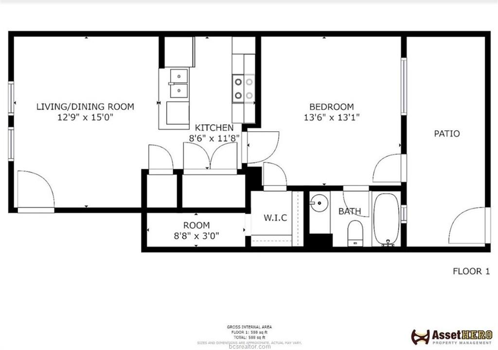 College Station, Texas 77840, United States, 1 Bedroom Bedrooms, ,1 BathroomBathrooms,Residential,Active,41855