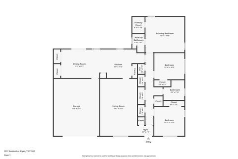 Tiny photo for 1317 Garden Lane, Bryan, TX 77802 (MLS # 26003091)