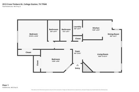 Tiny photo for 2512 Cross Timbers Drive, College Station, TX 77840 (MLS # 26010650)