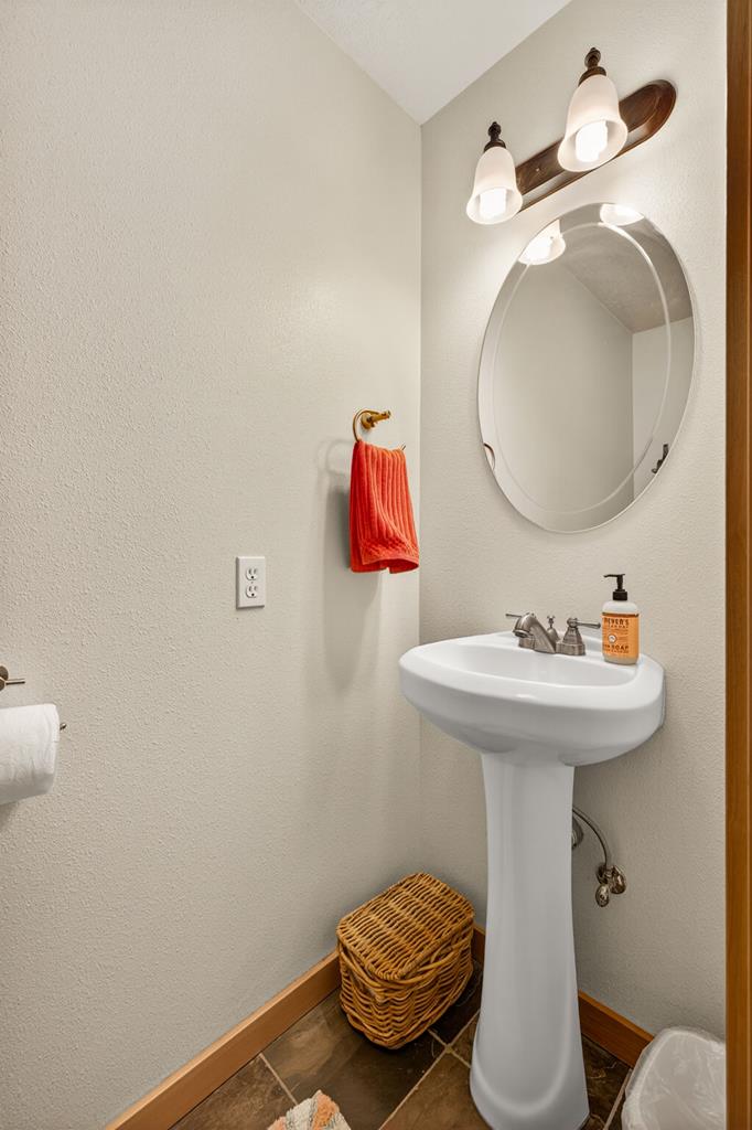 Powder room,  on the main floor.
