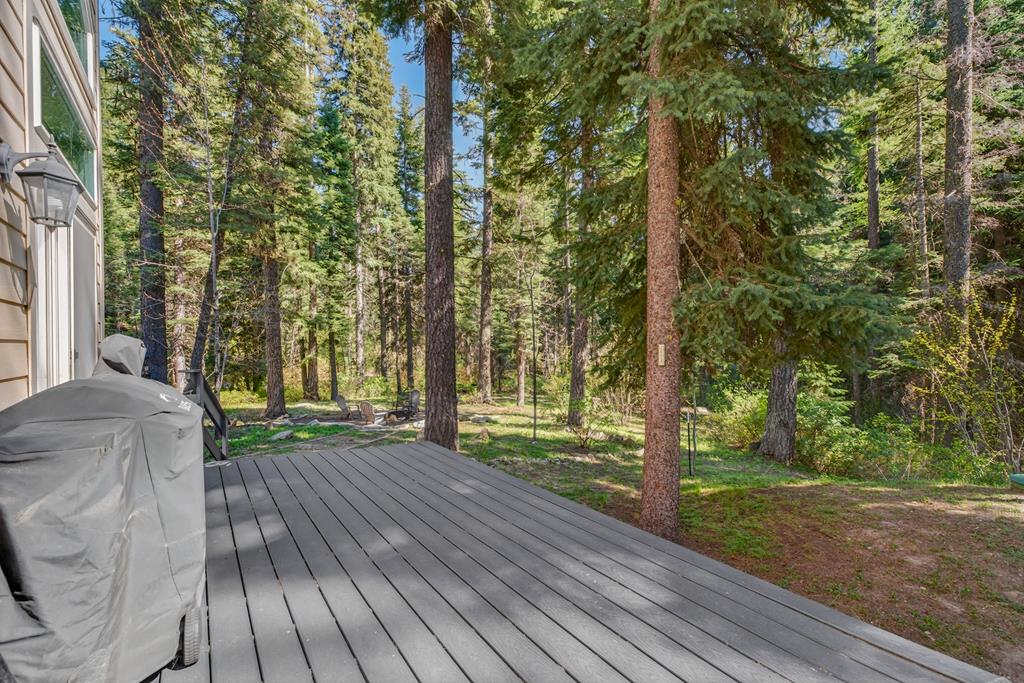 The Trex-type deck, Hear the sounds of Duck Creek from your deck.