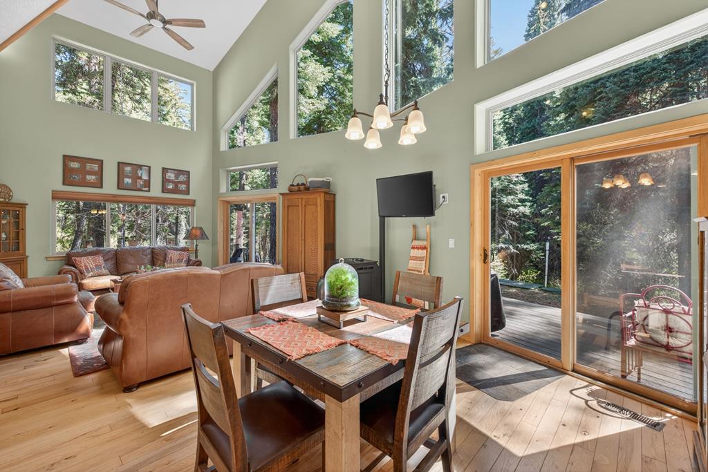 The Great Room, The dining area has easy access to the deck; ideal for entertaining