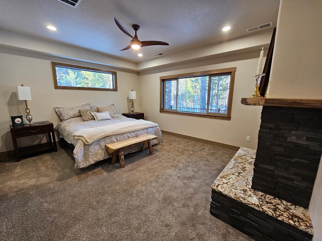 Primary bedroom., Generous room easily fits a king sized bed.