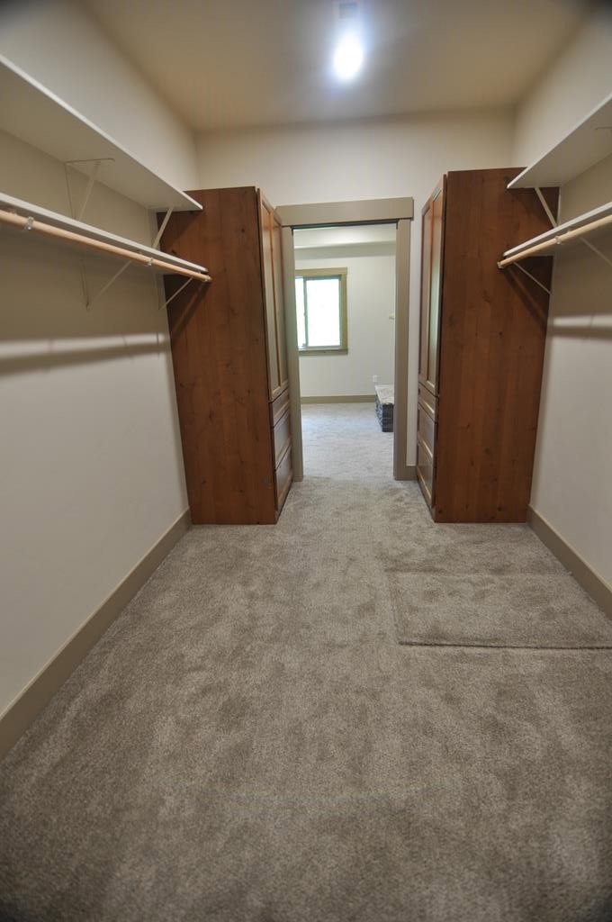 Cabinets, hanging rods & shelves.