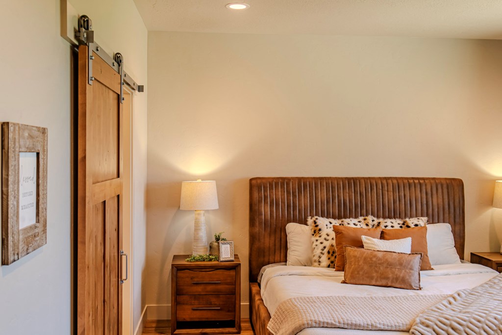 Barn Door Entrance to Bathroom