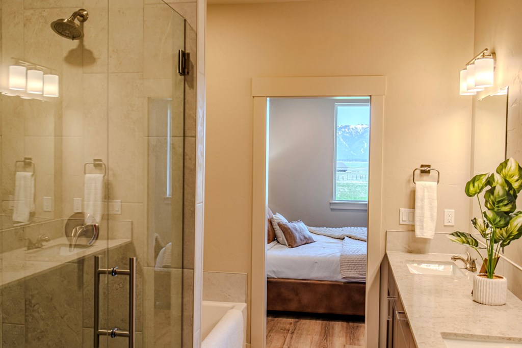 Full Bath Tub and Walk In Shower