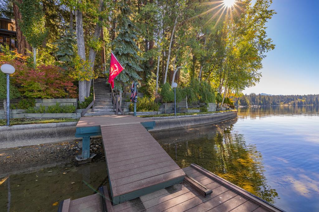 Stairs up to the house from the dock.