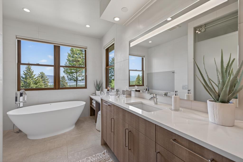 "Hers" Main Level Master Suite Vanity & toilet are