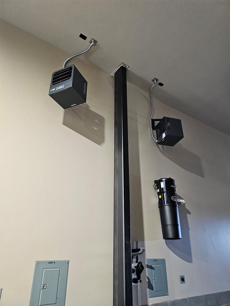 Heaters & optional central vac