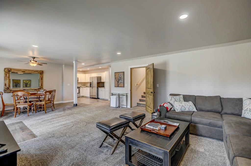 Lower Level Living Area with Dining Area