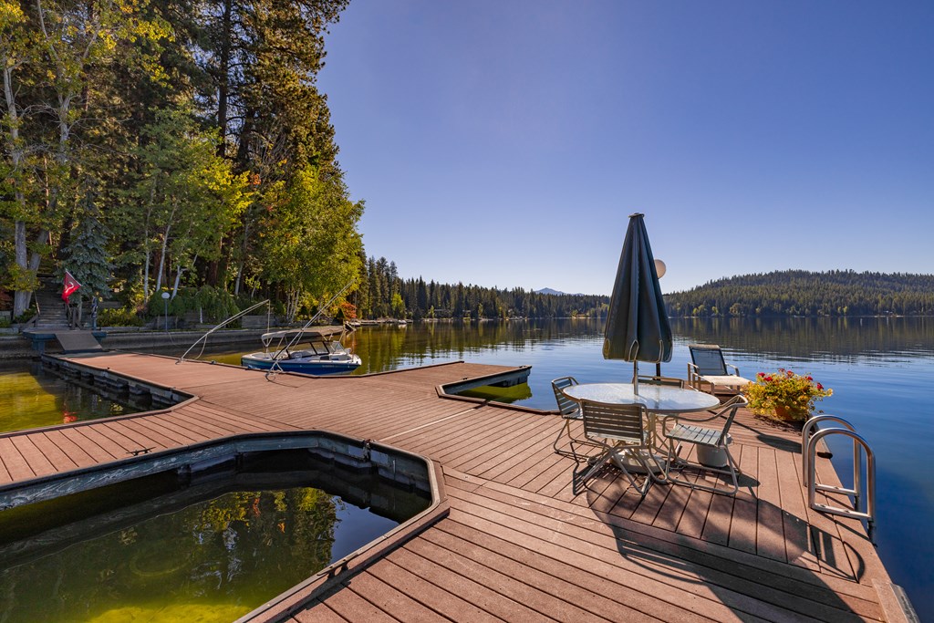 Eating area on dock.