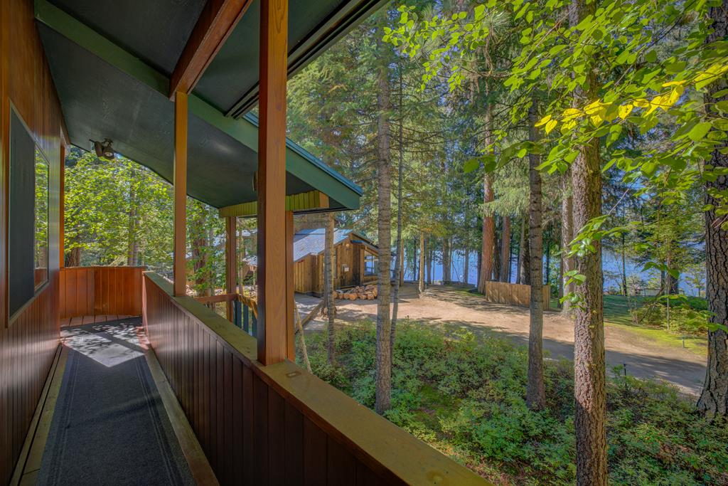 View from bunkhouse walkway.