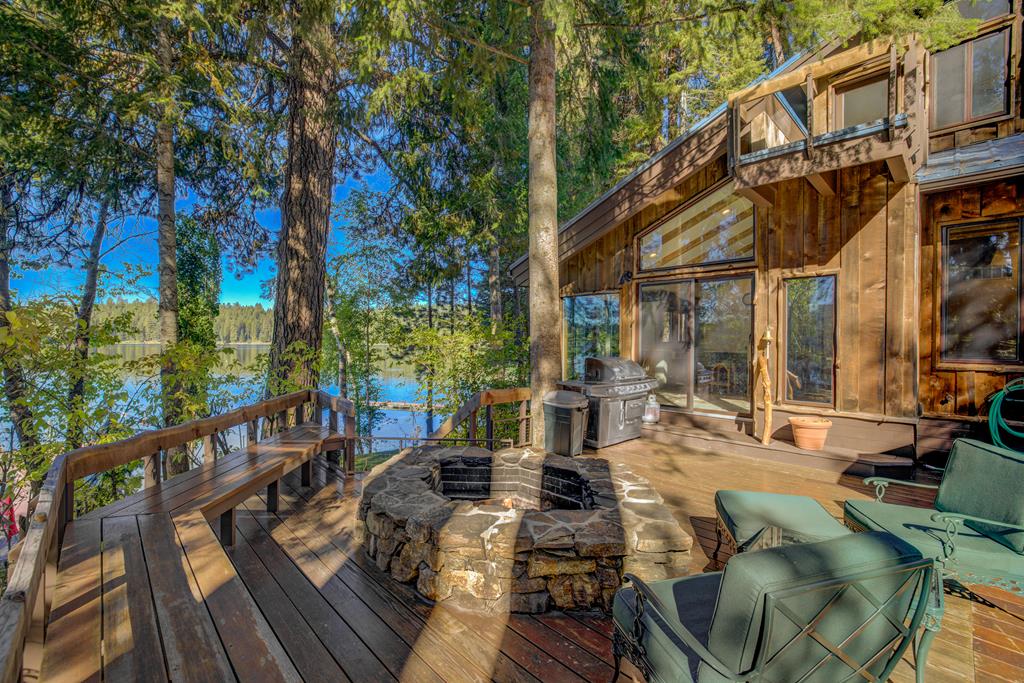 Fire pit on the back deck.