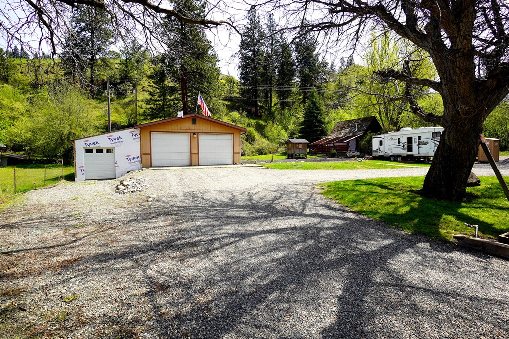 Garage and attached workshop