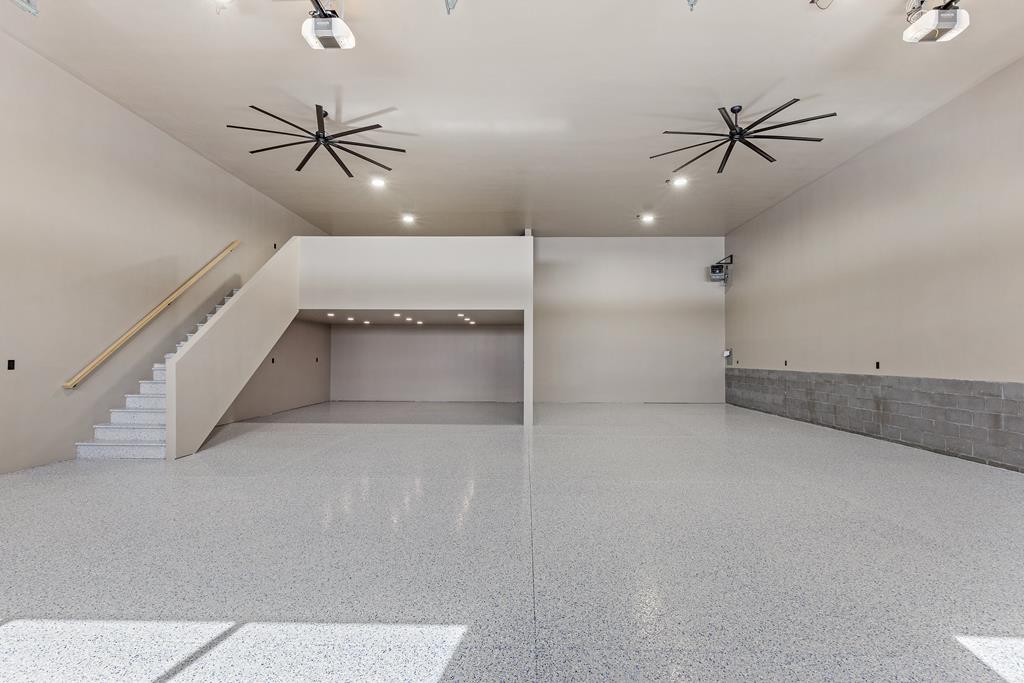 Double unit with single mezzanine