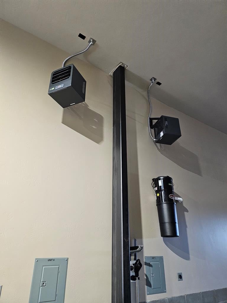 Heaters & optional central vac