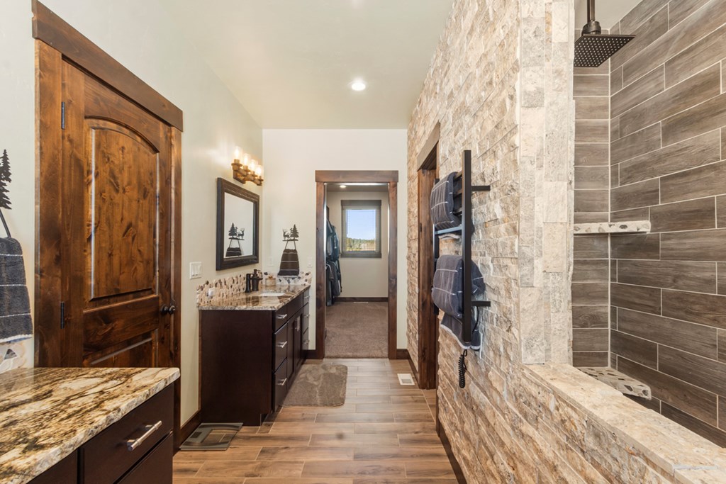 Bathroom Looking Toward Walk in Closet