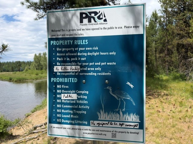 Payette Riverwalk Alliance public use trails