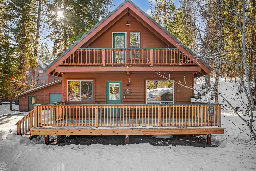 Front deck and front balcony.