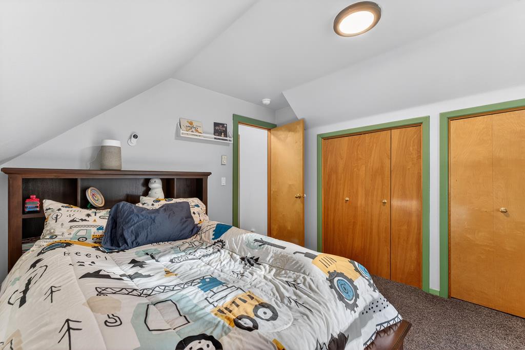 Double closets in bedroom