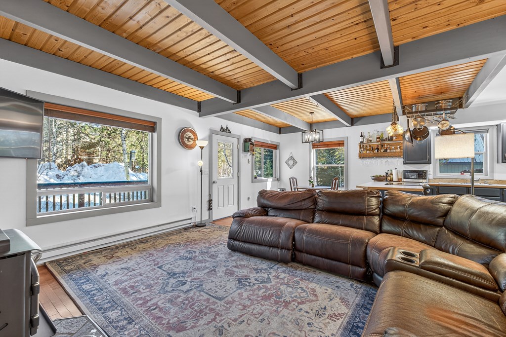 Tongue & groove on ceilings.