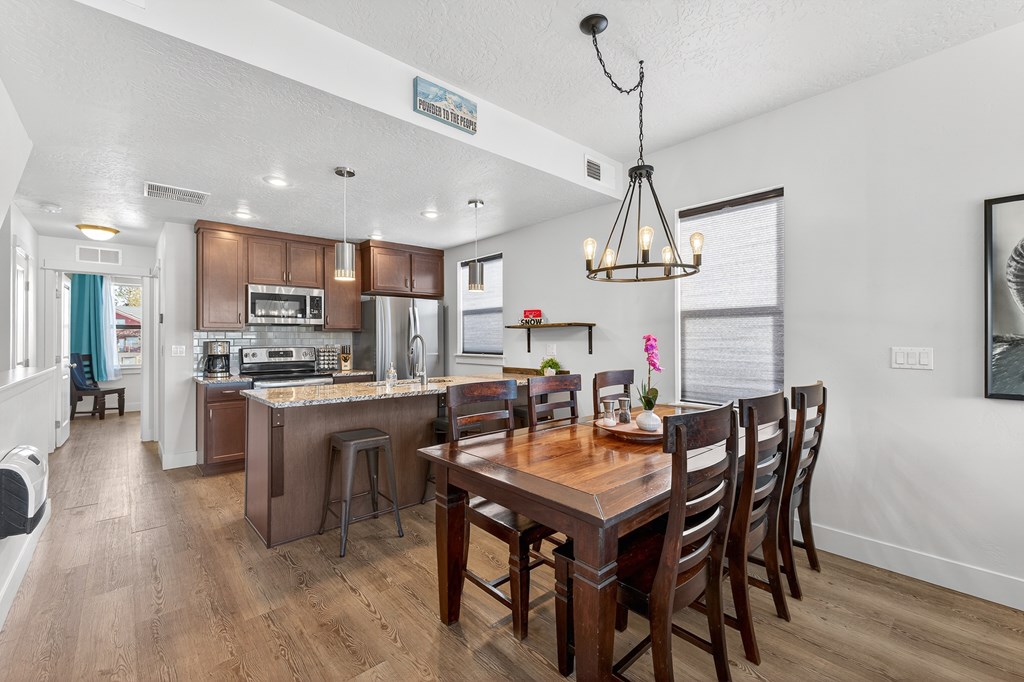 Dining/kitchen area.