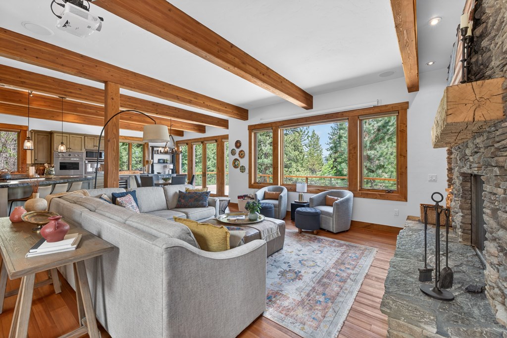 Great Room Wood Burning Fireplace