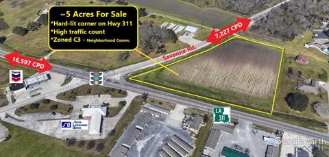 Vacant Land For Sale - 3933 Hwy 311<br/> Houma, LA 70360