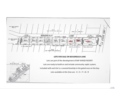 Vacant Land For Sale - LOT 7 Boudreaux Ln<br/> Jefferson County, Grand Isle, LA 70358